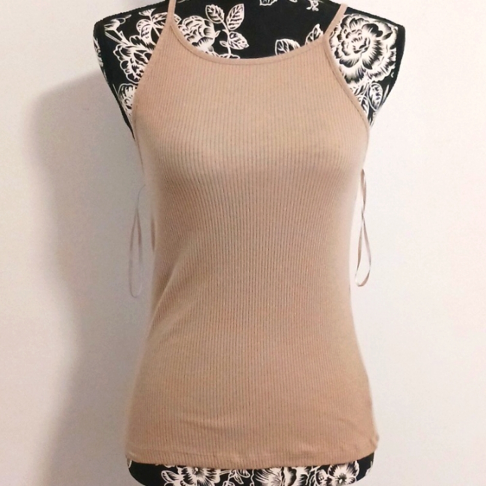 Tan spaghetti strap tank top